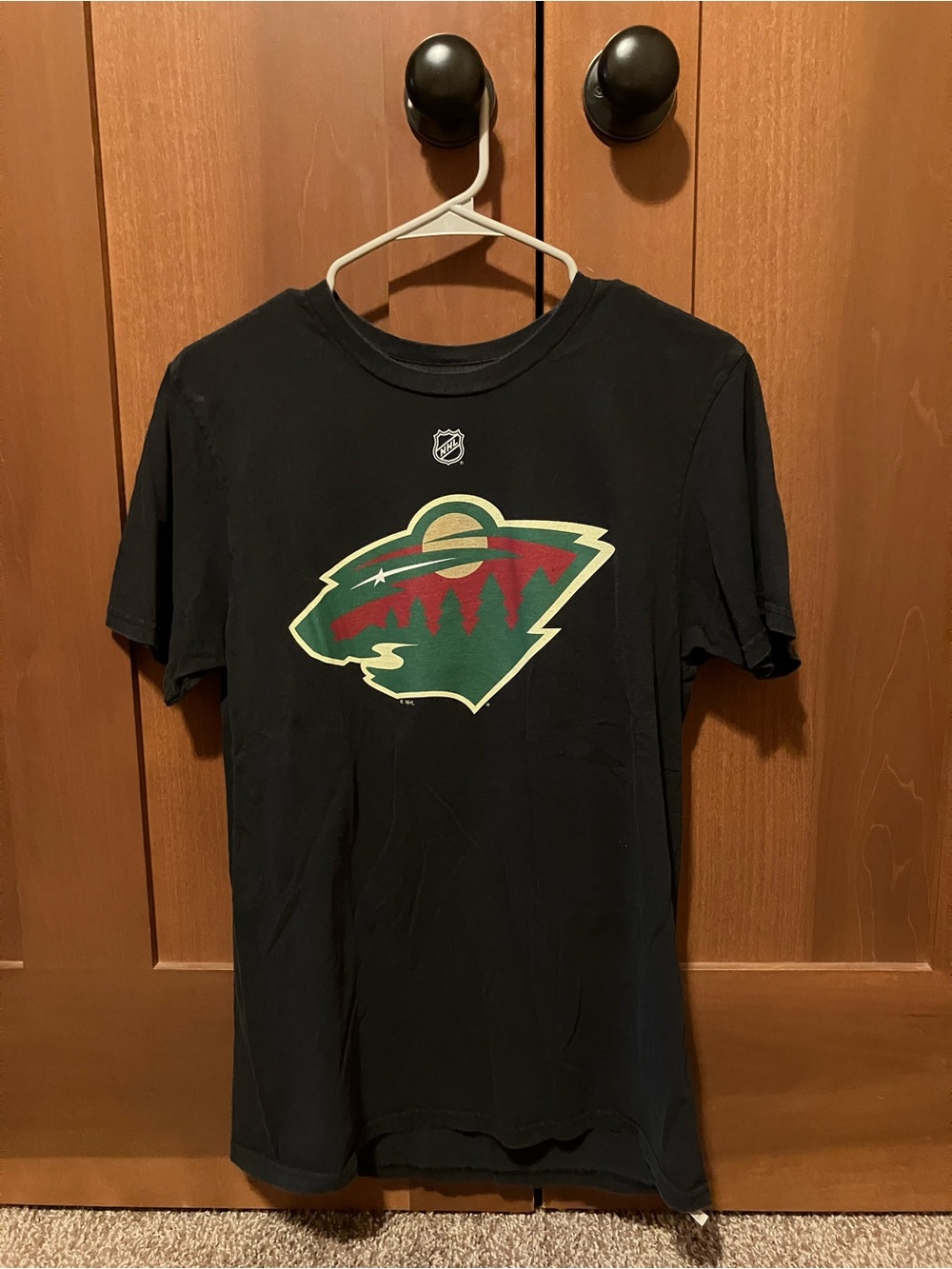 Reebok Matt Dumba Jersey Black Short-Sleeve Tee with Minnesota Wild Logo OBO